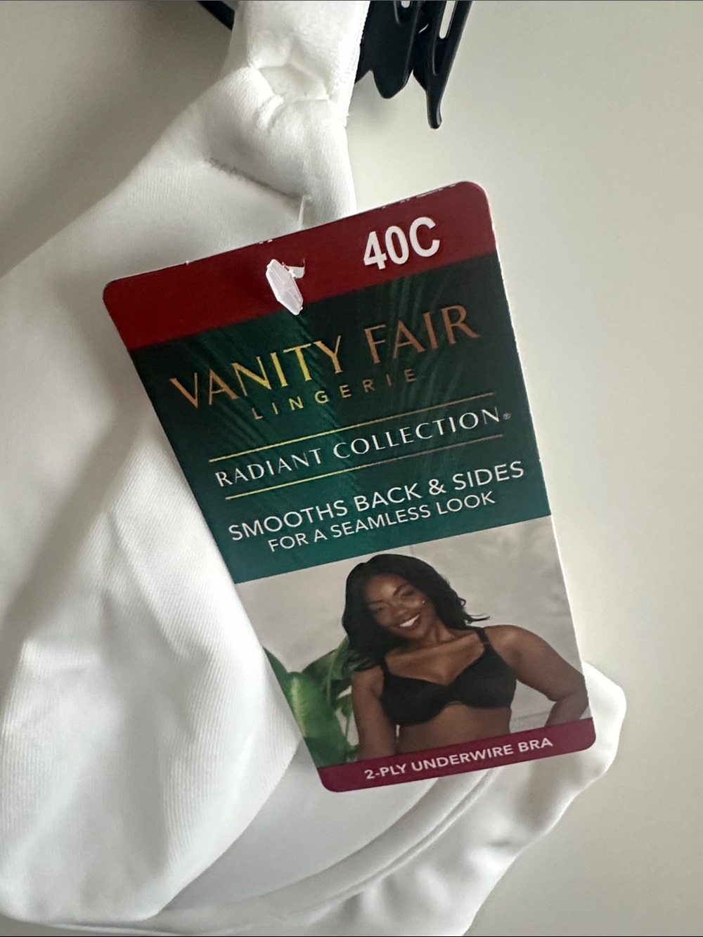 Vanity Fair Radiant Women's Underwire Bra - 2-Ply Back and Side Smoothing 40C - Picture 8 of 13